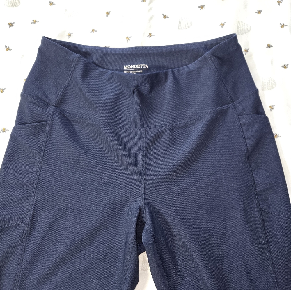 Mondetta Performance Luxury Workout Blue Leggins Size M - Picture 3 of 7